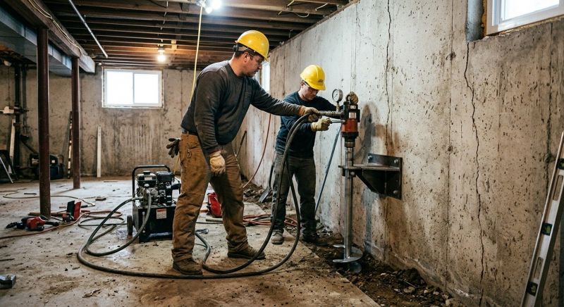 Basement Stabilization in Brainerd, MN