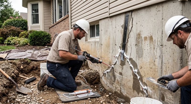 Cracked Foundation Repair in Baxter, MN