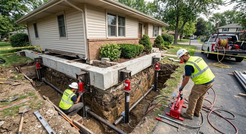 Foundation Jacking in Merrifield, MN